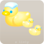 銭湯の親子アヒルの木