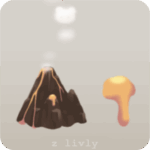 ミニチュア火山の木
